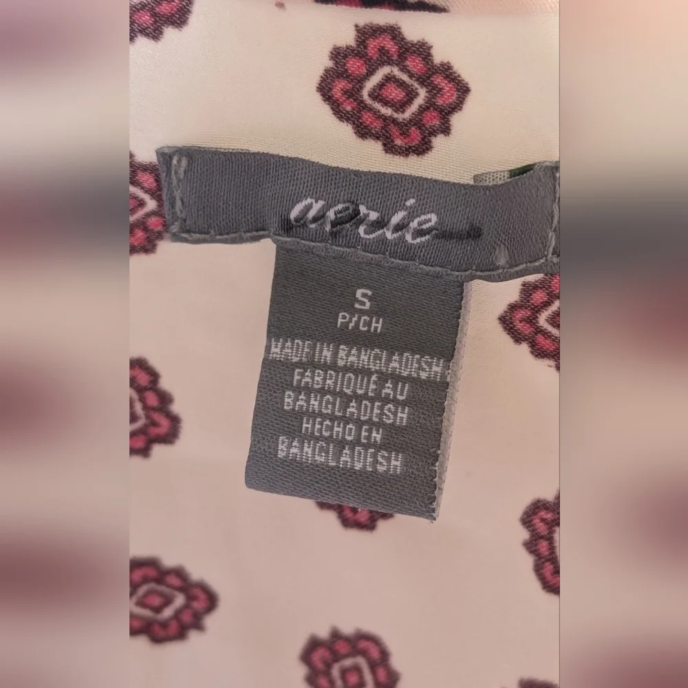 Aerie Pink and Brown‎ Polka Dot Slip Dress 0105